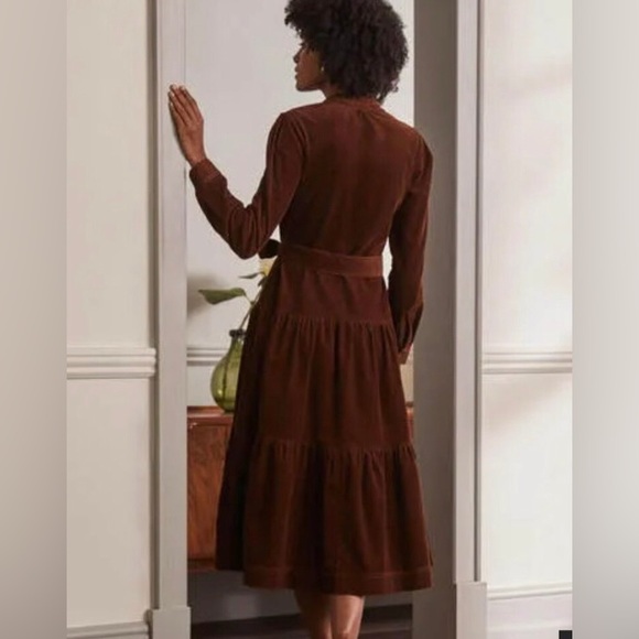 COPY - BODEN Ellen US Sz 8 Tall Rich Chestnut Corduroy Maxi-dress BNWT - Picture 3 of 9